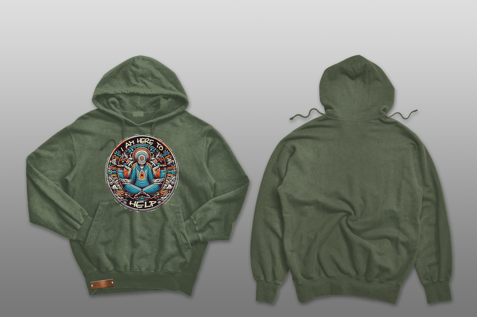 Educator "I Am Here To Help" Hoodie Psychedelic