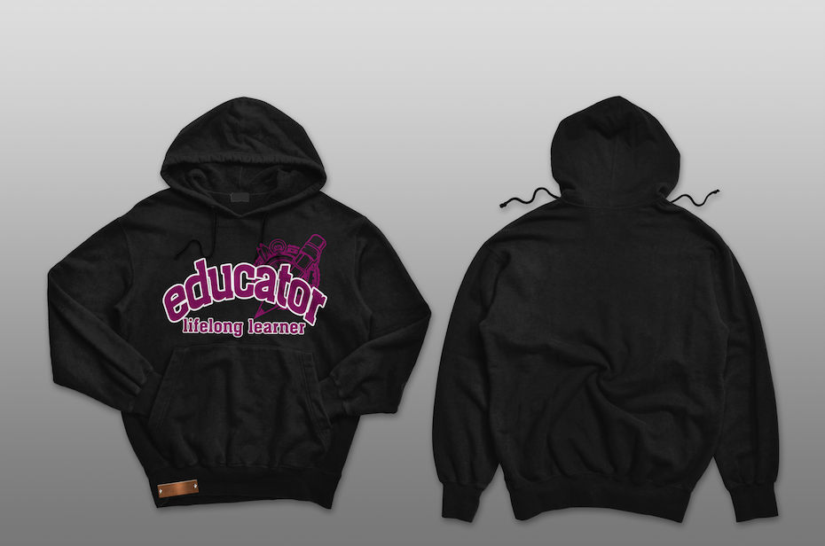 Educator Black Hoodie Stamp