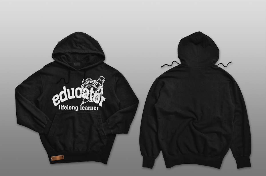 Educator Black Hoodie Stamp