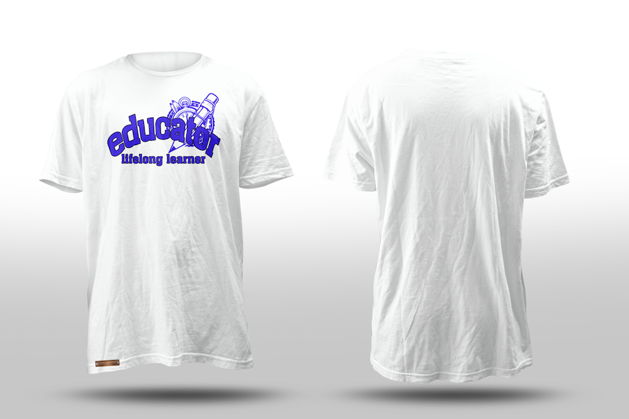 Educator White Short Sleeve Stamp T-Shirt