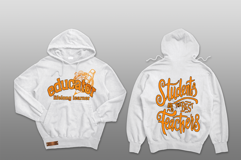 Educator "Students Are The Best" White Hoodie