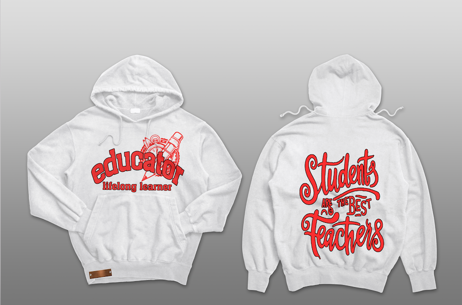 Educator "Students Are The Best" White Hoodie