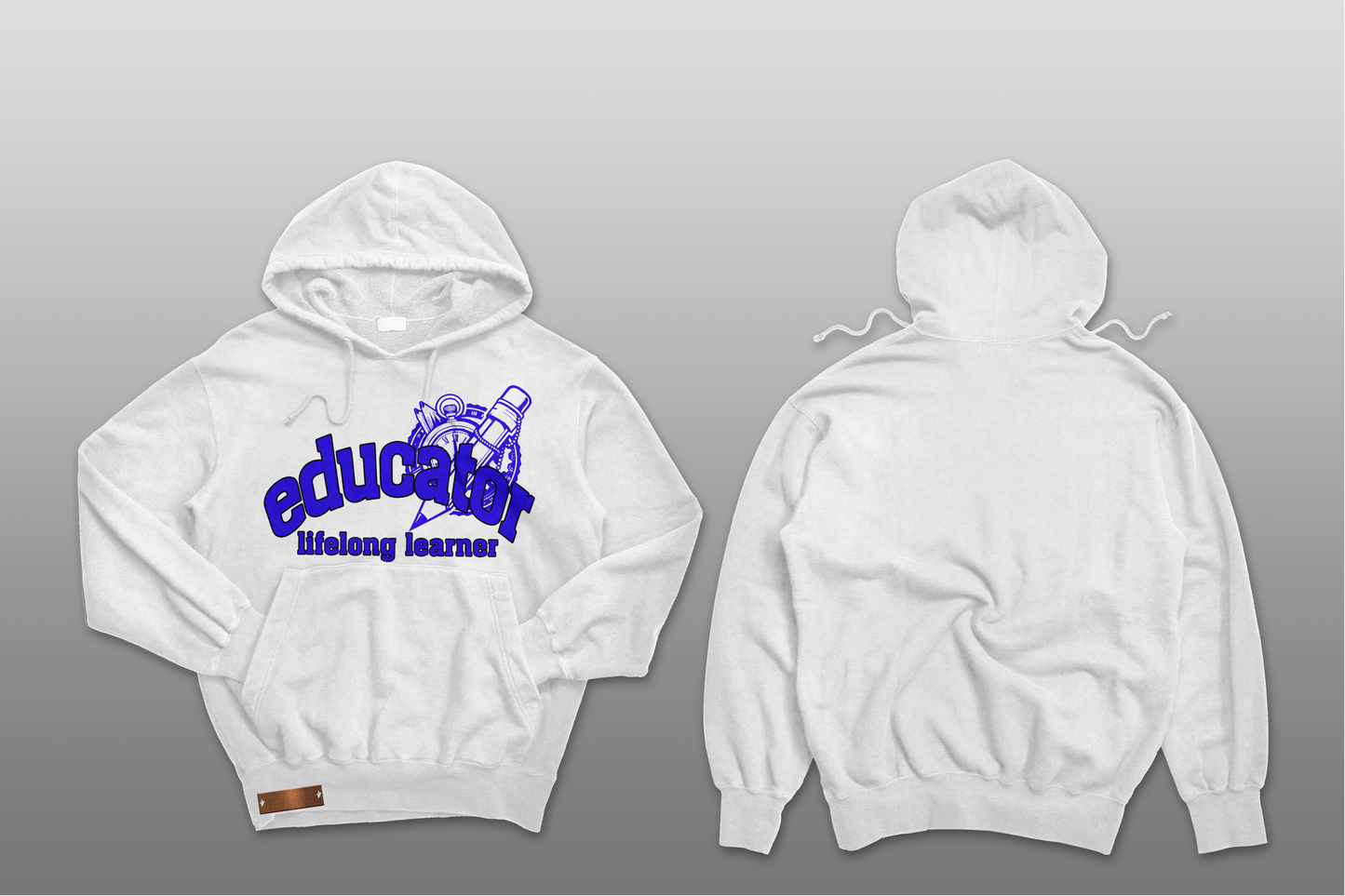 Educator White Hoodie Stamp