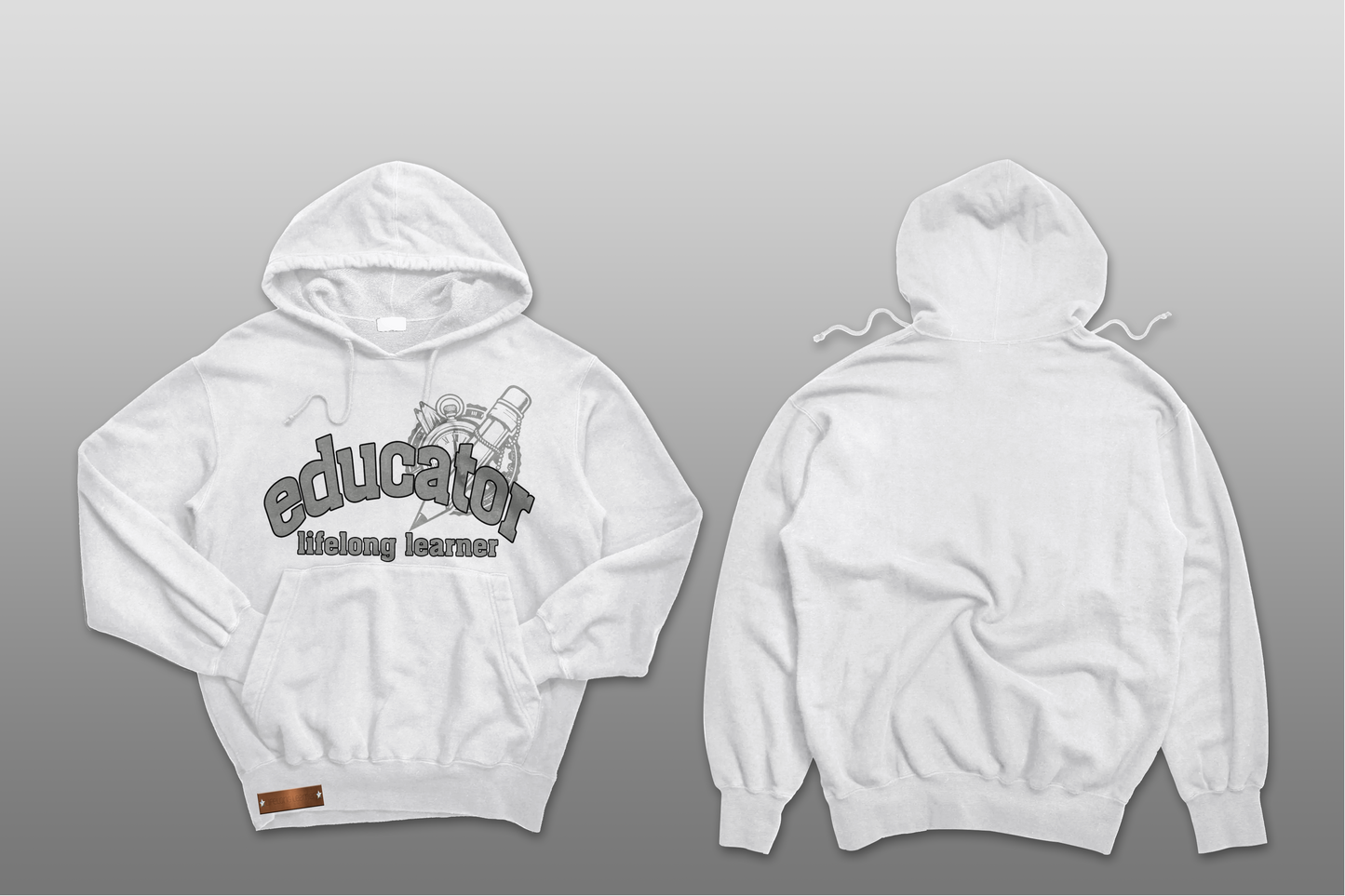 Educator White Hoodie Stamp