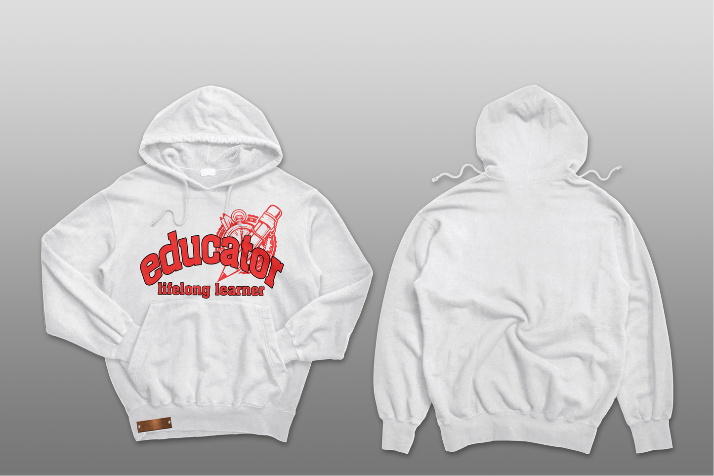 Educator White Hoodie Stamp